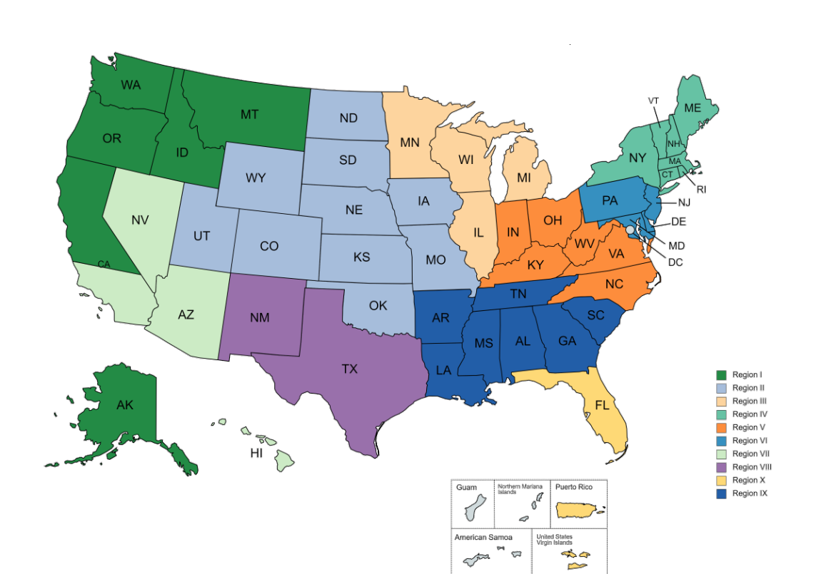 Chapter Region map